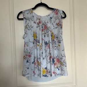 Blue Floral Blouse